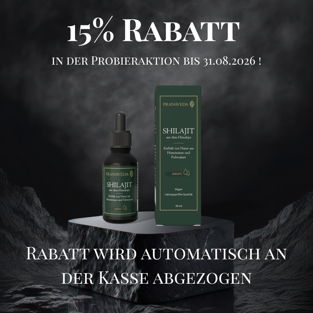 Aktion 15% Rabatt auf Shilajit Drops