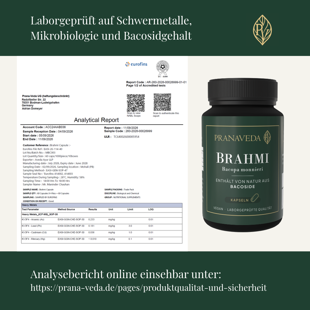 Brahmi Laborgeprüft Ayurvedisch Pranaveda