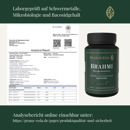Brahmi Laborgeprüft Ayurvedisch Pranaveda